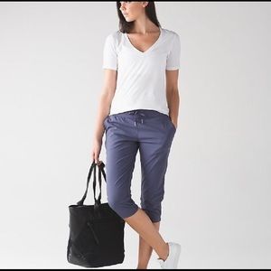 Lululemon Studio Crop in “greyvy”